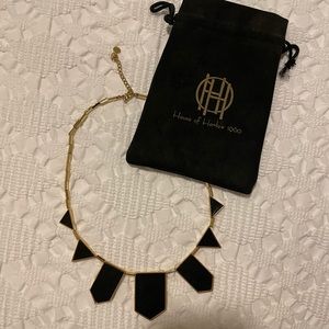 House of Harlow Black Station Necklace